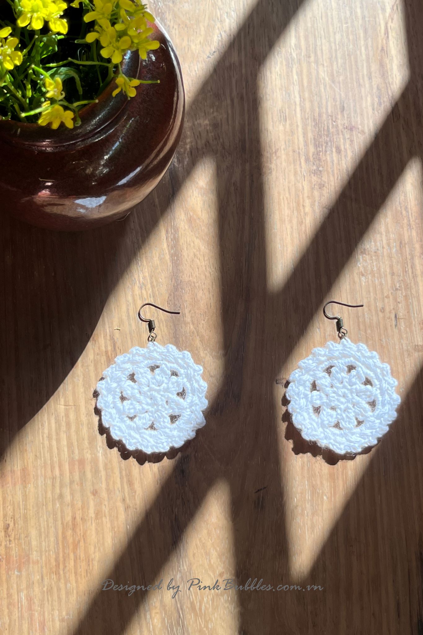 Snow flower earrings